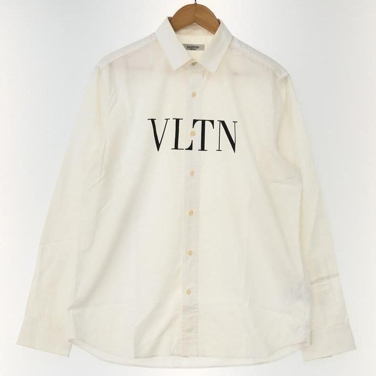 VALENTINO ホワイト プリント入り 長袖シャツ