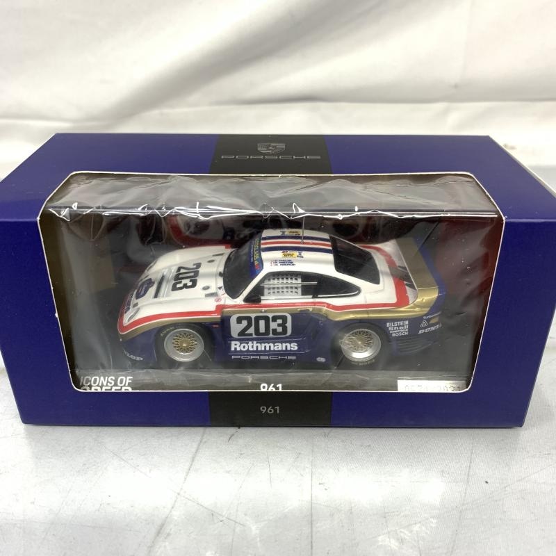 中古】ミニチャンプス 1/43 ポルシェ 961 #203 24h ルマン 1987【O堀田