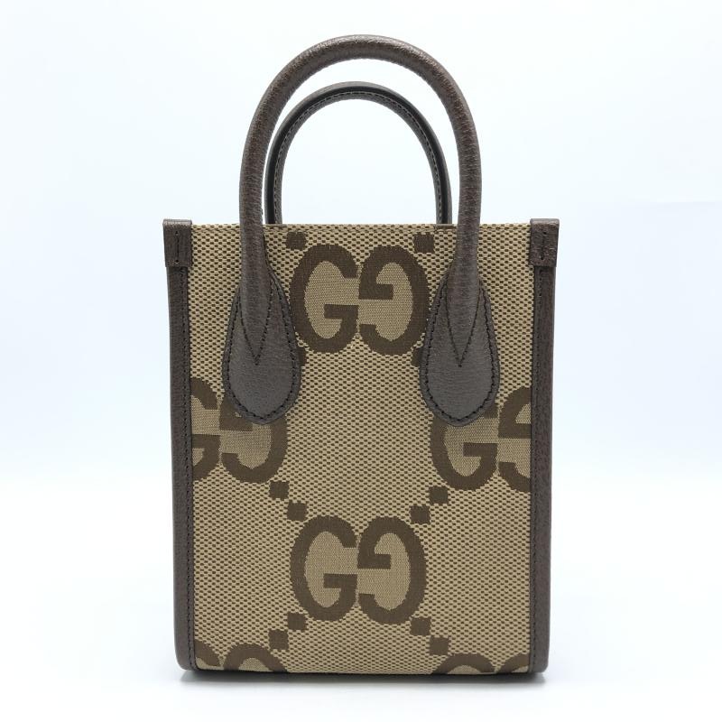 ����š�GUCCI 2way�Хå� 699406 �֥饦�� ���å� Jumbo GG�����Х���OȾ�ġ�