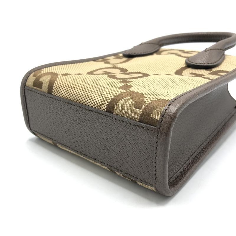 ����š�GUCCI 2way�Хå� 699406 �֥饦�� ���å� Jumbo GG�����Х���OȾ�ġ�