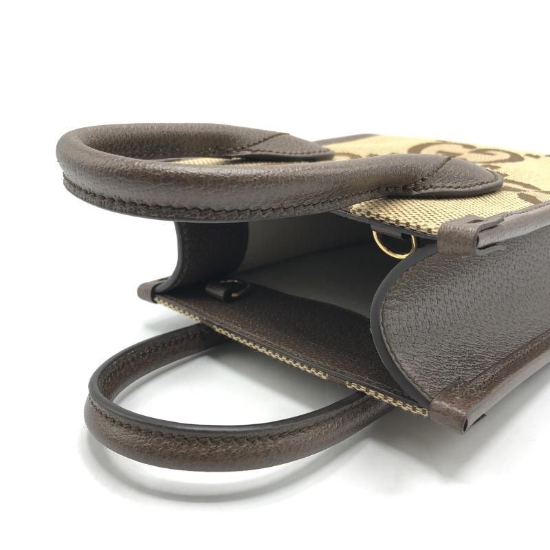 ����š�GUCCI 2way�Хå� 699406 �֥饦�� ���å� Jumbo GG�����Х���OȾ�ġ�
