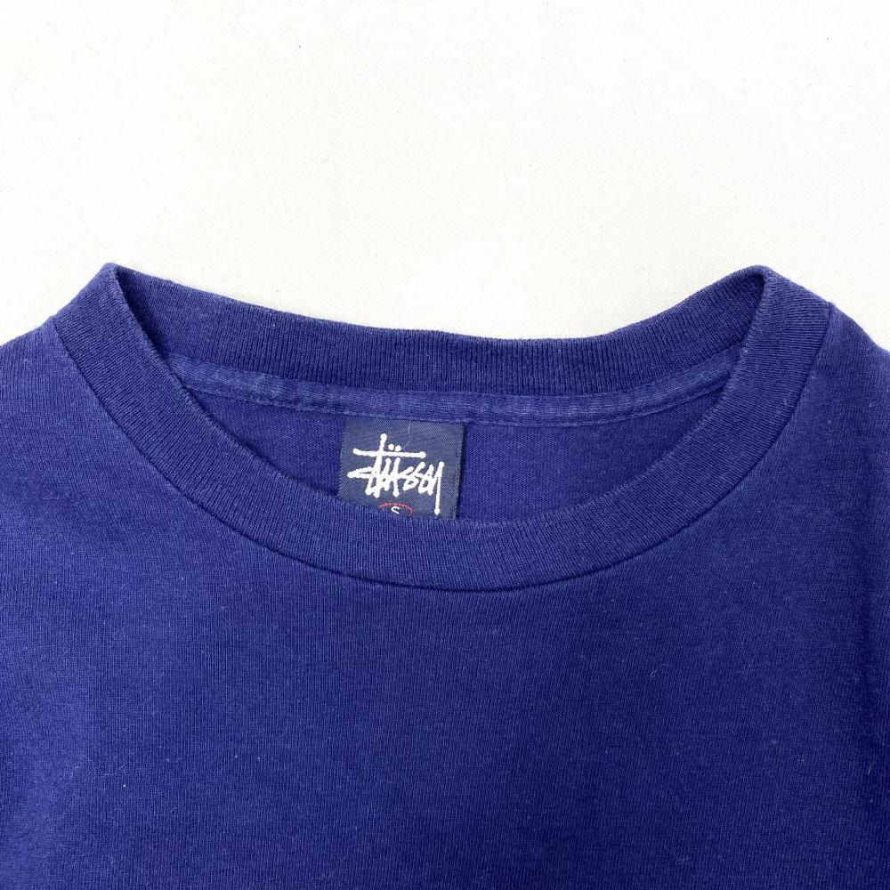 š90s STUSSY ץT S ͥӡ USA ƥ塼O˭Ź