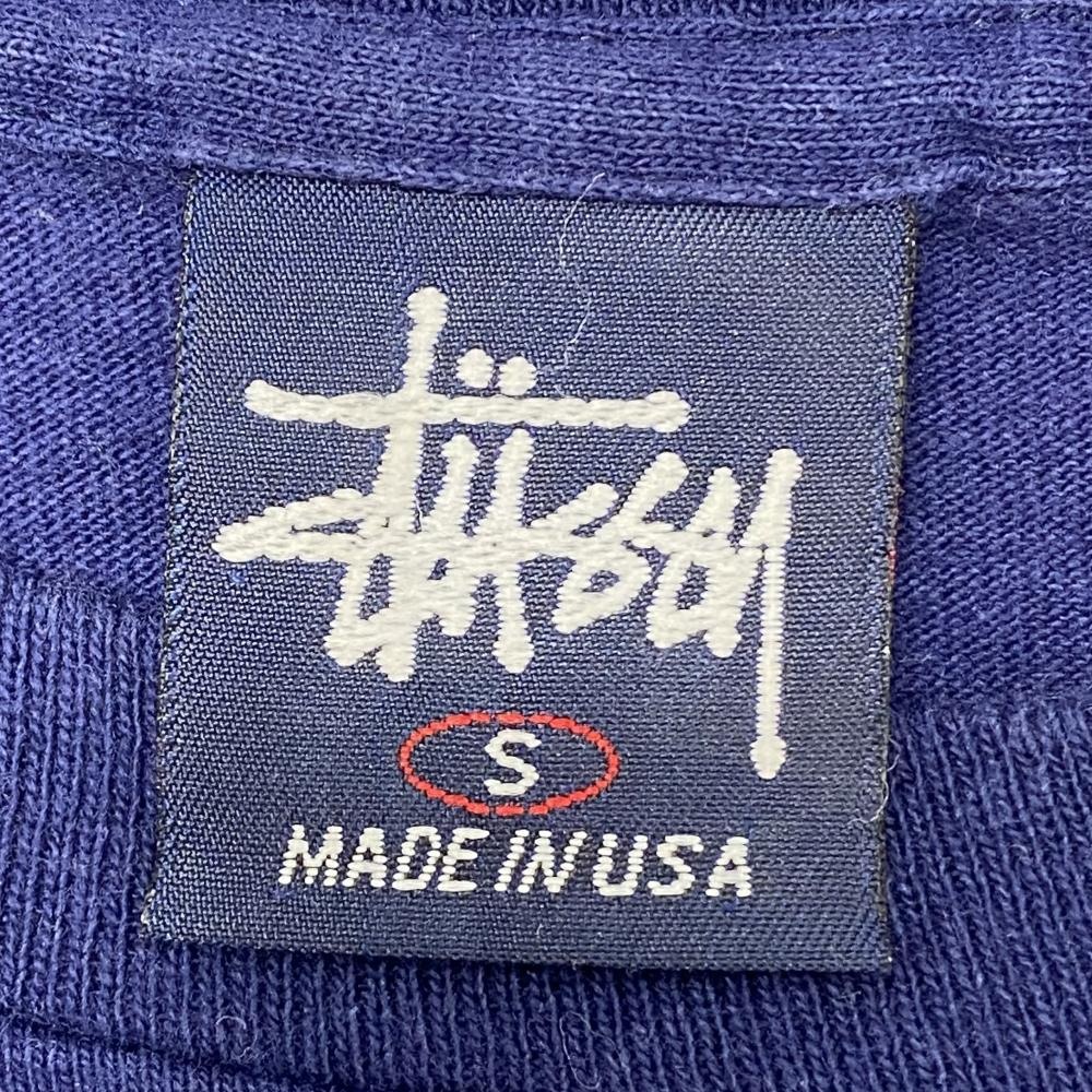 š90s STUSSY ץT S ͥӡ USA ƥ塼O˭Ź