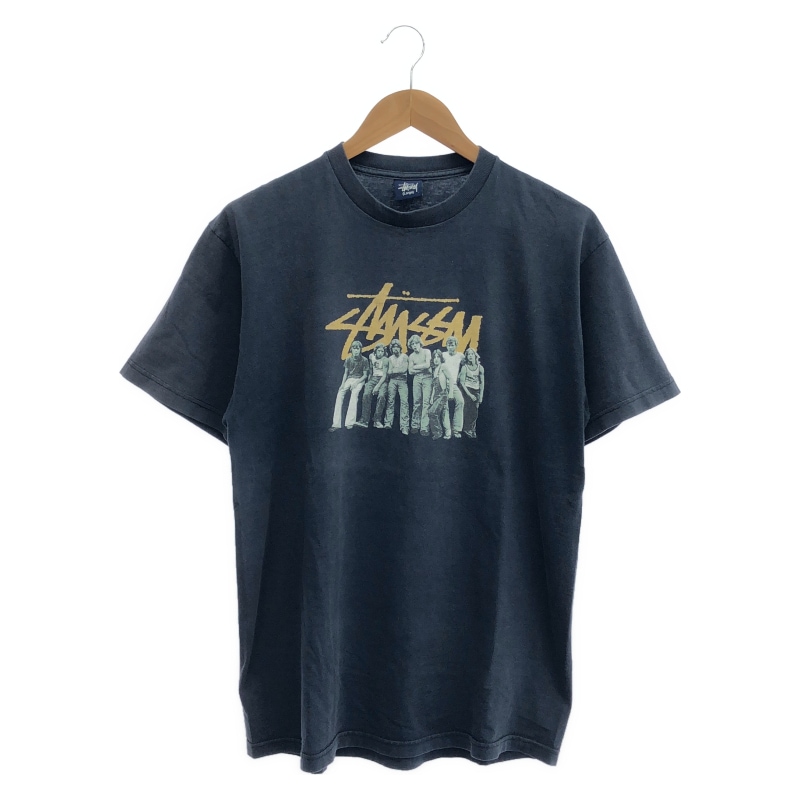 中古】90s～00s STUSSY MOB GRAPHIC サイズL ネイビー【O豊田
