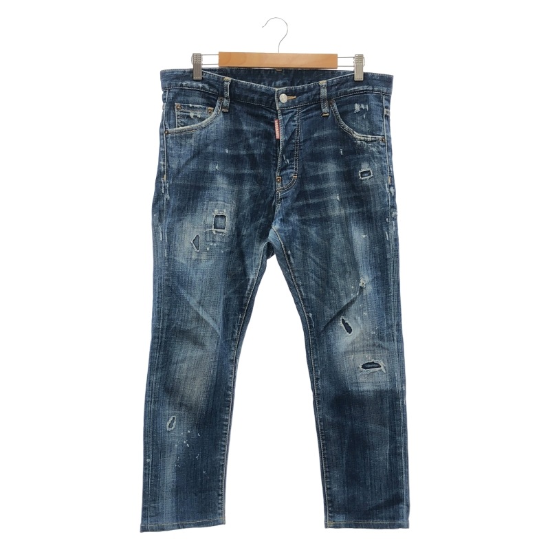 DSQUARED2 ダメージデニムパンツ　サイズ50 中古】股下破れ)DSQUARED2 ダメージデニム サイズ50 S71LB0177 S30342