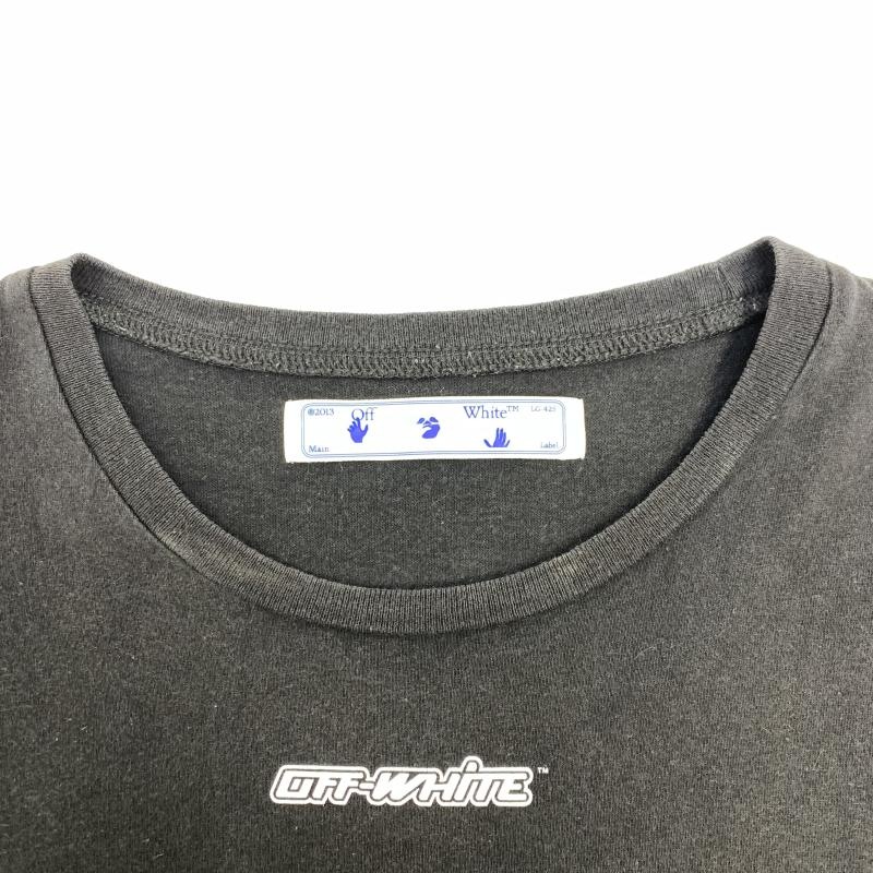 ����š�OFFWHITE �ޡ����������� �ץ���L/S Tee ������XXL �֥�å� �������� ���եۥ磻�ȡ�O��¼��