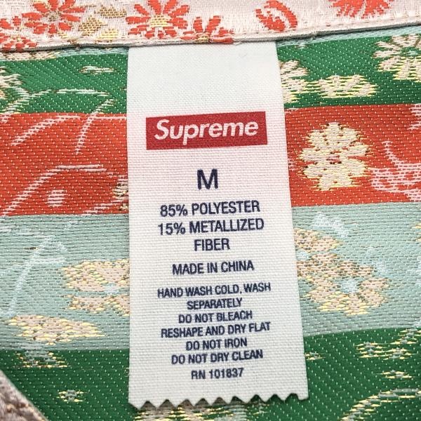 ����š�Supreme Floral Jacquard Baseball Jersey M �ۥ磻�� ����ץ꡼���OȾ�ġ�