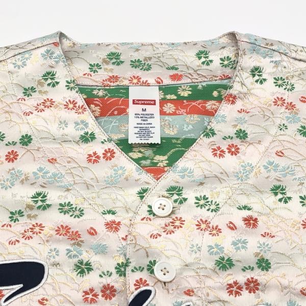 ����š�Supreme Floral Jacquard Baseball Jersey M �ۥ磻�� ����ץ꡼���OȾ�ġ�
