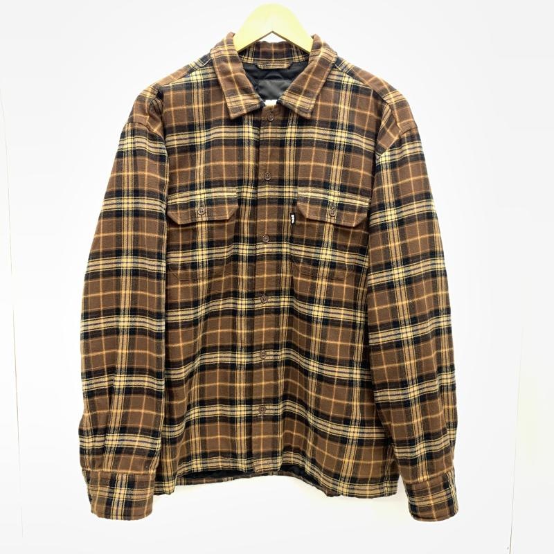 【中古】FTC QUILTED LINED PLAID NEL SHIRT M ブラウン　エフティーシー[92][240092330921] 中古】FTC QUILTED LINED PLAID NEL SHIRT M ブラウン エフティーシー