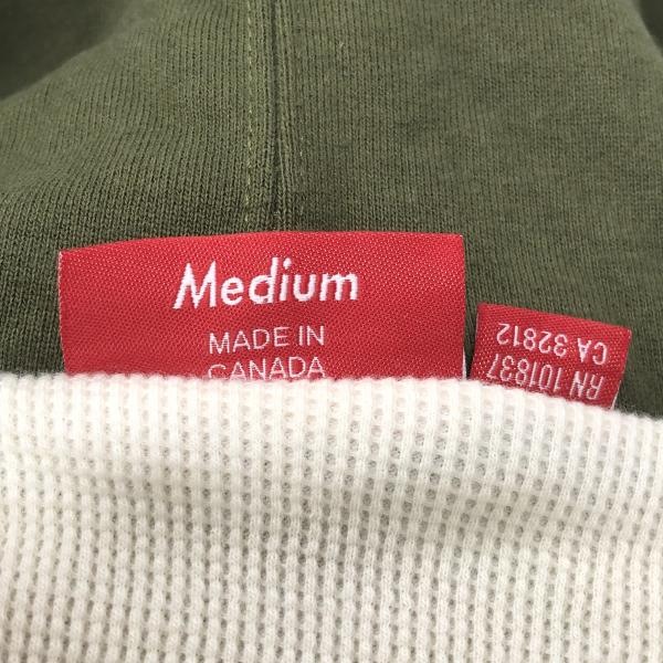 ����š�Supreme Hood Logo Thermal Zip Up Hoodie M ������ ����ץ꡼���OȾ�ġ�