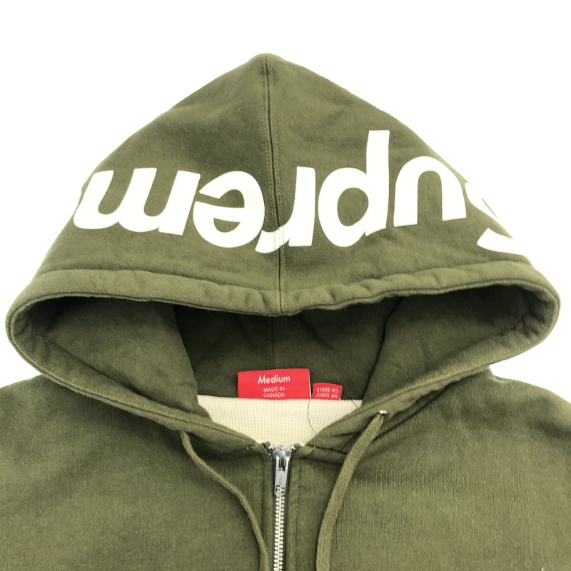 ����š�Supreme Hood Logo Thermal Zip Up Hoodie M ������ ����ץ꡼���OȾ�ġ�