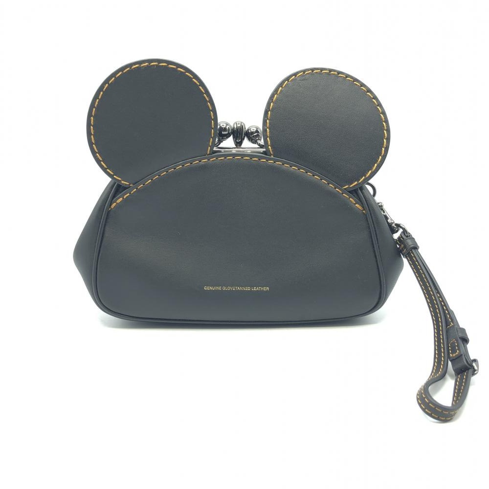 中古】COACH×Disney ミッキーがま口ポーチ D1673 65794 コーチ