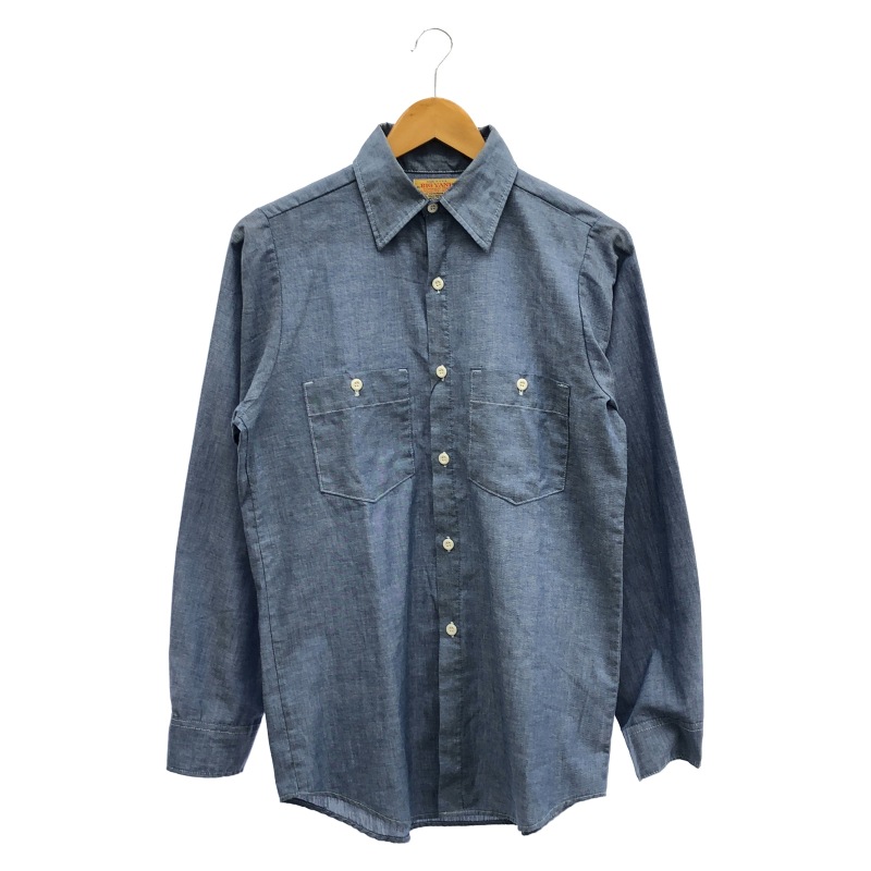 中古】70s BIG YANK シャンブレーシャツ サイズ不明 ブルー