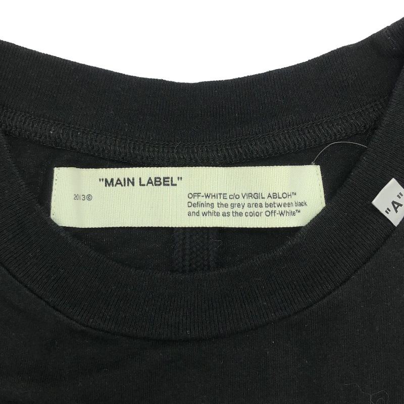 ����š�OFFWHITE �Хå��ץ���ȾµT����� M �֥�å� ���եۥ磻�ȡ�OȾ��Ź��