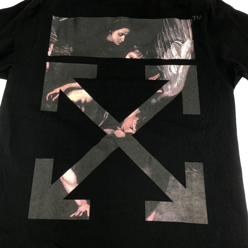 ����š�OFFWHITE �Хå��ץ���ȾµT����� M �֥�å� ���եۥ磻�ȡ�OȾ��Ź��