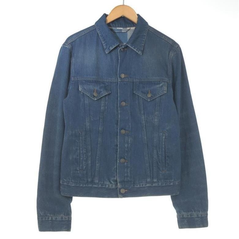 ����š�GUCCI EMBROIDERY BLIND FOR LOVE DENIM JACKET 44 430351 XR612 �֥롼 ���å���OȾ�ġ�