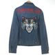 ����š�GUCCI EMBROIDERY BLIND FOR LOVE DENIM JACKET 44 430351 XR612 �֥롼 ���å���OȾ�ġ�