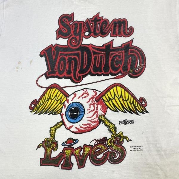 ����š�Fruit of the loom 90s ED ROTH��System Vondutch��S/S Tee �ۥ磻�� ������M �ե롼�ĥ��֥��롼���O������