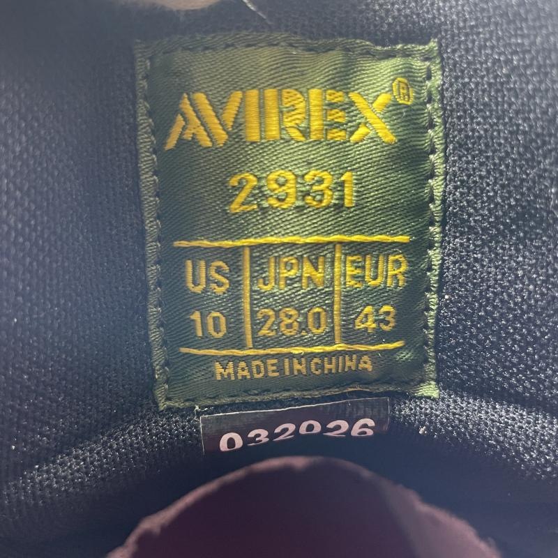 ����š�AVIREX TIGER BOOTS  AV2931-01 ������28cm �֥�å� ��������å�����O���ܡ�