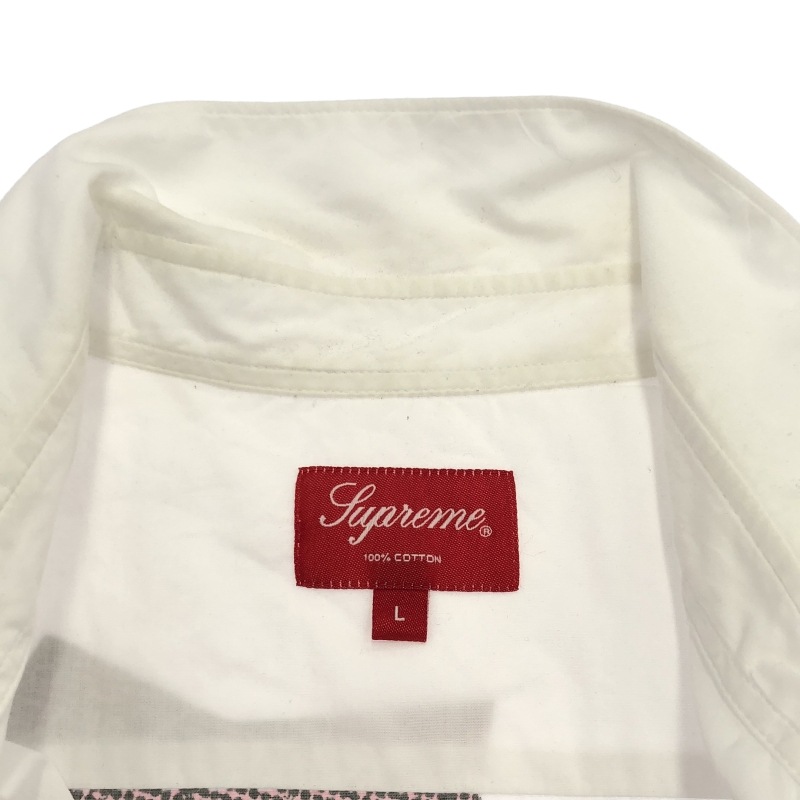 ����š�Supreme 22SS Nate Lowman S/S Shirt Ⱦµ����� L �ۥ磻�� ����ץ꡼���OȾ�ġ�