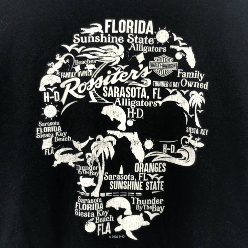 ����š�Harley Davidson �ץ��ȥ����� Tee �֥�å� �ϡ��졼���ӥåɥ����OȾ��Ź��