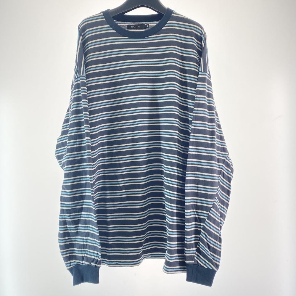 ROTOL ボーダーロンT ROTOL ボーダーTシャツ グリーン ROTOL / WIDE