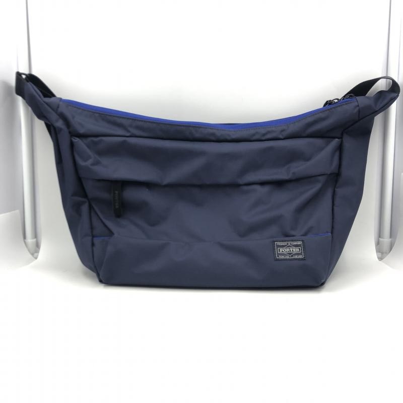 レビュー高評価のおせち贈り物 中古】PORTER GIRL ムースショルダーバッグ ネイビー ポーター バッグ