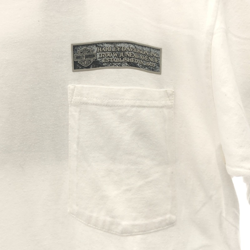 ����š�Harley Davidson �ݥ��å�Tee S �ۥ磻�� �ϡ��졼 ���ӥåɥ����OȾ��Ź��