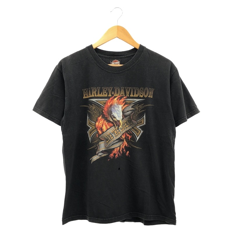 ����š�Harley Davidson ξ�̥ץ���Tee M �֥�å� �ϡ��졼���ӥåɥ����OȾ��Ź��