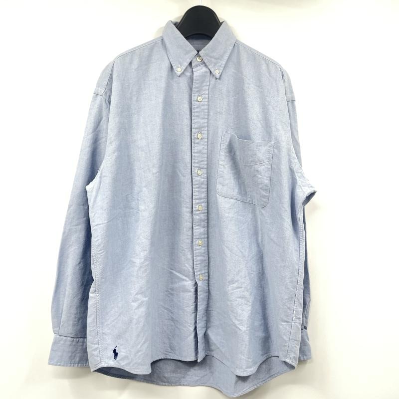 【中古】POLO RALPH LAUREN BIG SHIRT 長袖ボタンダウンシャツ サイズS ブルー ポロラルフローレン[17][240017780522] 中古】POLO RALPH LAUREN BIG SHIRT 長袖ボタンダウンシャツ サイズS
