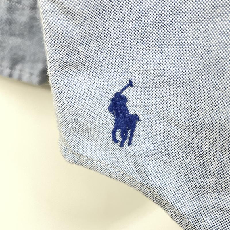 ����š�POLO RALPH LAUREN BIG SHIRT Ĺµ�ܥ�������󥷥�� ������S �֥롼 �ݥ����ե�������O˭�ġ�