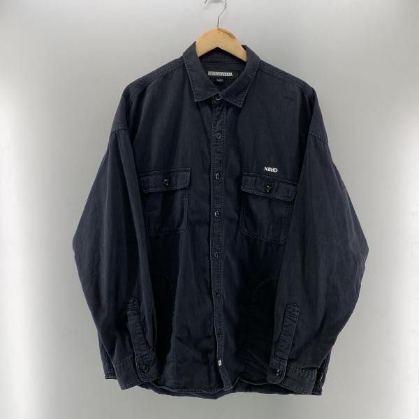 ����š�NEIGHBORHOOD GARMENT DYED SHIRT LS �֥�å� XL 252AQNH-SHM02 �ͥ��С��եåɡ�O������