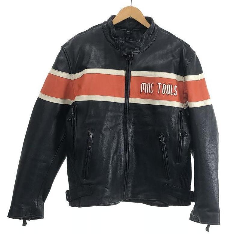 中古】MAC TOOLS レザーライダースジャケット M ブラック マック