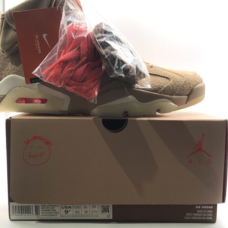 ����š�Travis Scott �� Nike Air Jordan 6 "British Khaki" 27.5cm DH0690-200 �ȥ�����������åȡߥʥ�����O˭�ġ�