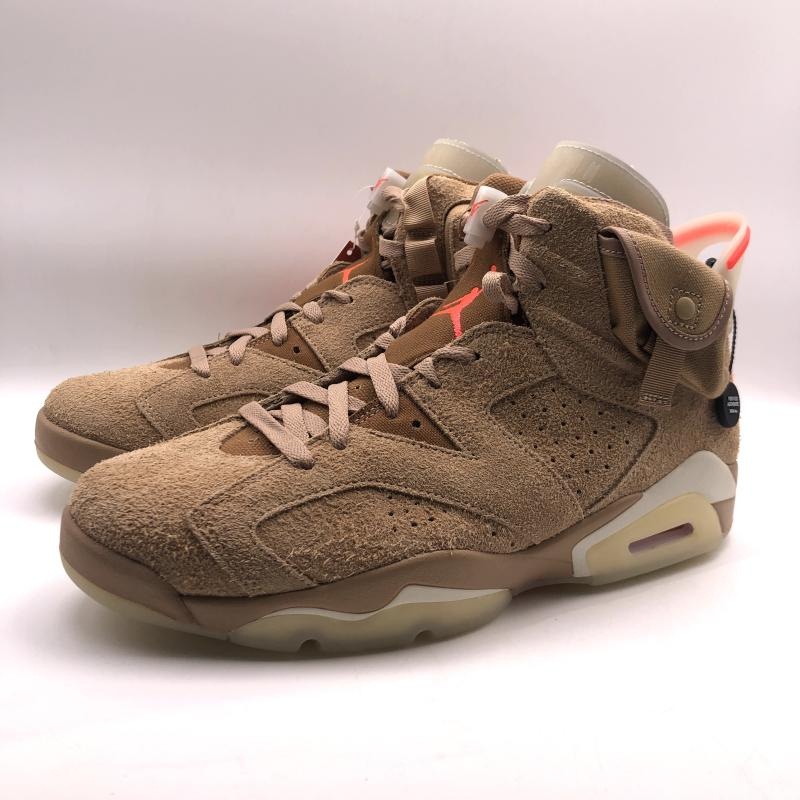 ����š�Travis Scott �� Nike Air Jordan 6 "British Khaki" 27.5cm DH0690-200 �ȥ�����������åȡߥʥ�����O˭�ġ�