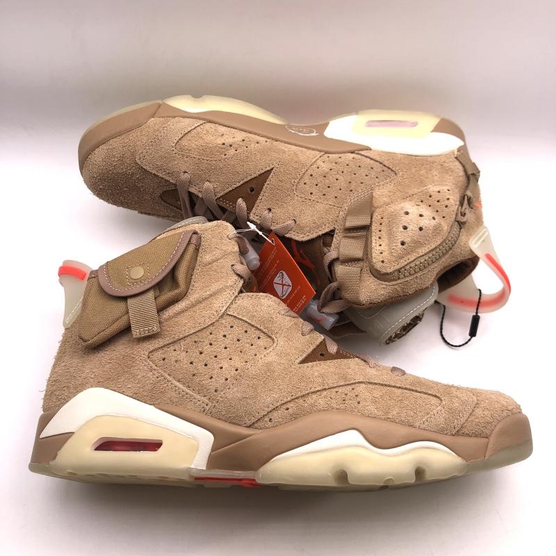 ����š�Travis Scott �� Nike Air Jordan 6 "British Khaki" 27.5cm DH0690-200 �ȥ�����������åȡߥʥ�����O˭�ġ�