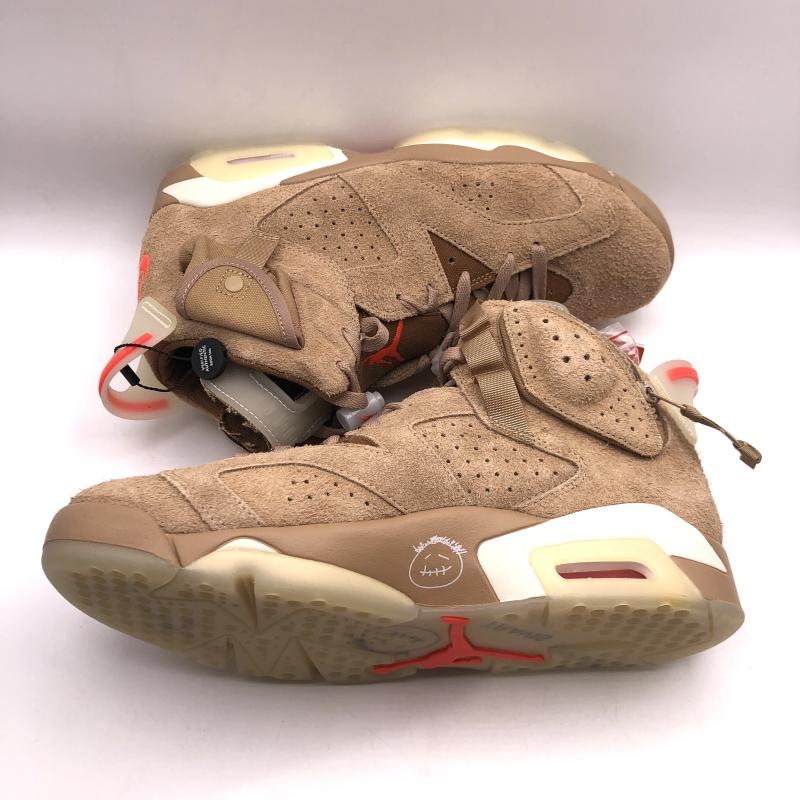 ����š�Travis Scott �� Nike Air Jordan 6 "British Khaki" 27.5cm DH0690-200 �ȥ�����������åȡߥʥ�����O˭�ġ�