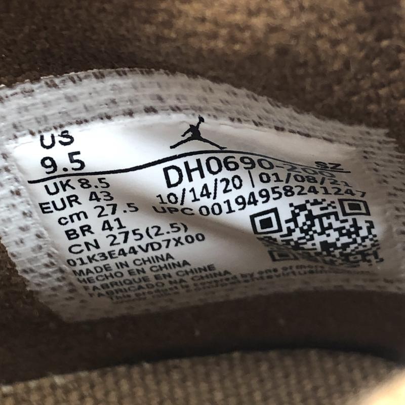 ����š�Travis Scott �� Nike Air Jordan 6 "British Khaki" 27.5cm DH0690-200 �ȥ�����������åȡߥʥ�����O˭�ġ�
