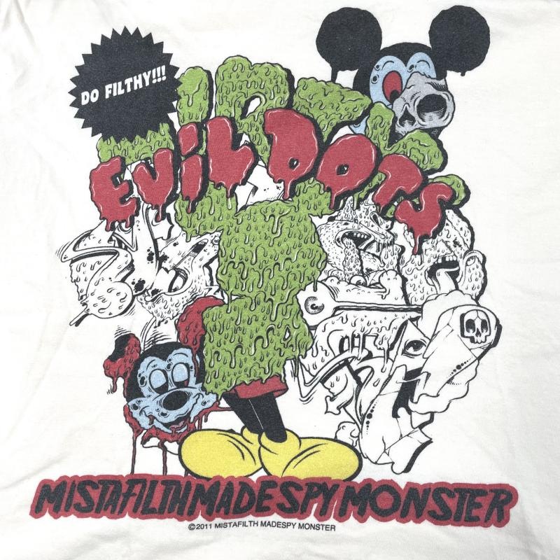 ����š�MISTAFILTH MADESPY MONSTER  EVIL DOTS T����� �ߥå������ۥ磻�ȡ�������XL��O˭�ġ�