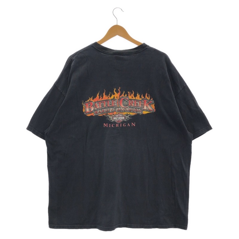 ����š�Harley Davidson 2008 ξ�̥ե쥤��ץ��� S/S Tee �֥�å� ������3XL �ϡ��졼���ӥåɥ����O������