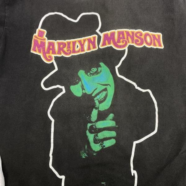 ����š�MARILYN MANSON 90s WINTERLAND���� "DOPE FIEND" ξ�̥ץ��� T����� �֥�å� ������L �ޥ��󡦥ޥ󥽥��O������