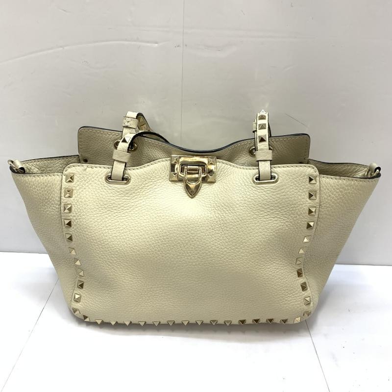 中古】VALENTINO GARAVANI ロックスタッズ トートバッグ