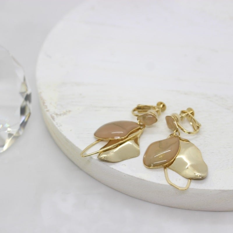 [1個]The Rule　NOA metal combination earring　レッド　　