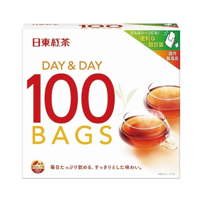 [3個]日東紅茶 DAY＆DAY 100 BAGS　1.8g×100袋　賞味期限2025.11.30|飲料|食品・飲料