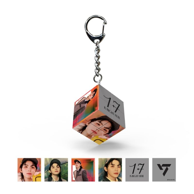 [1個]【直送品】SEVENTEEN(セブンティーン) 公式グッズ ミニキューブキーリング  WOOZI　　