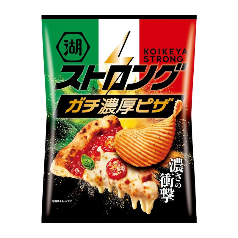 [6個]湖池屋 ストロング ガチ濃厚ピザ　52g　賞味期限2025.06.30|お菓子|食品・飲料