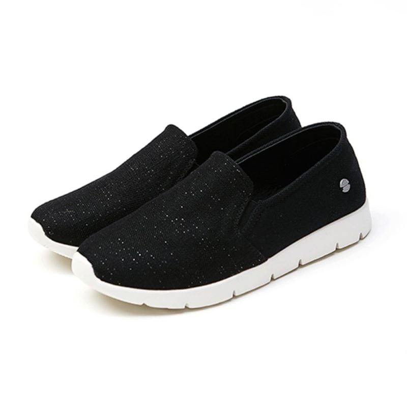 24.5cm SKONO レディース Light linen comfort Shoes（BLACK）　　