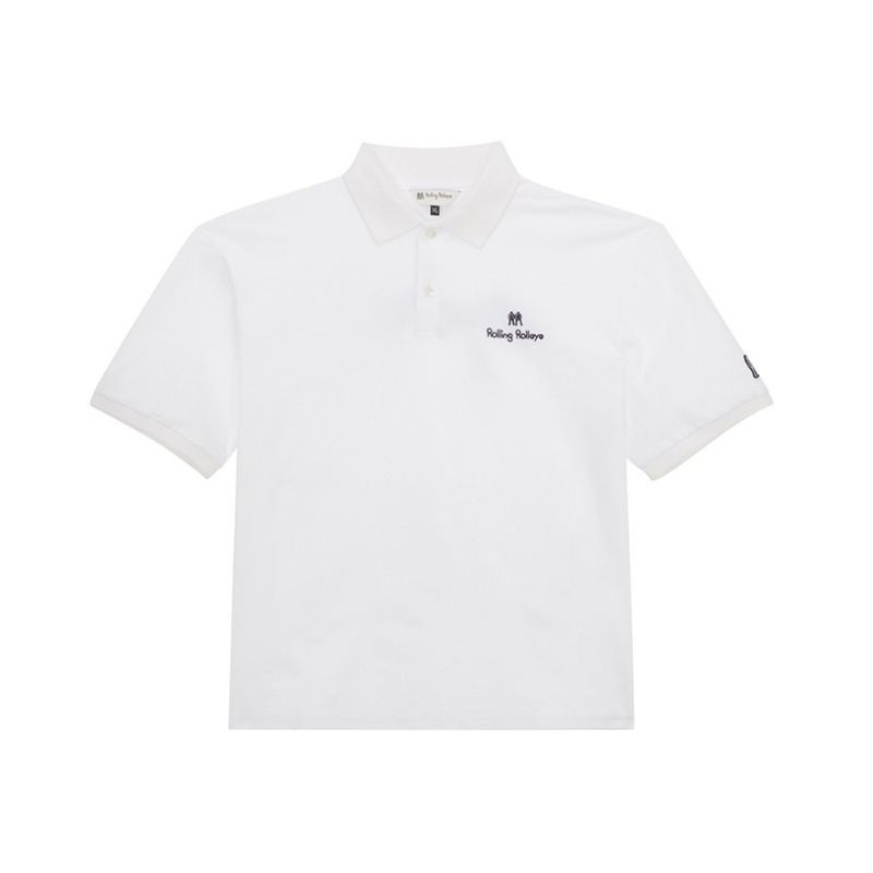 【直送品】XLサイズ メンズ Rolling Rolleye ロールロール デイリー PK Tシャツ ホワイト　　