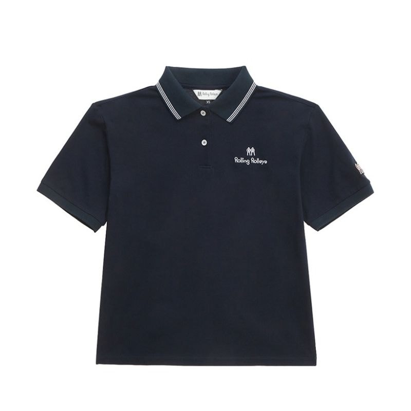 【直送品（買い合わせ不可）】XSサイズ レディース Rolling Rolleye ロールロール デイリー PK Tシャツ ネイビー　　