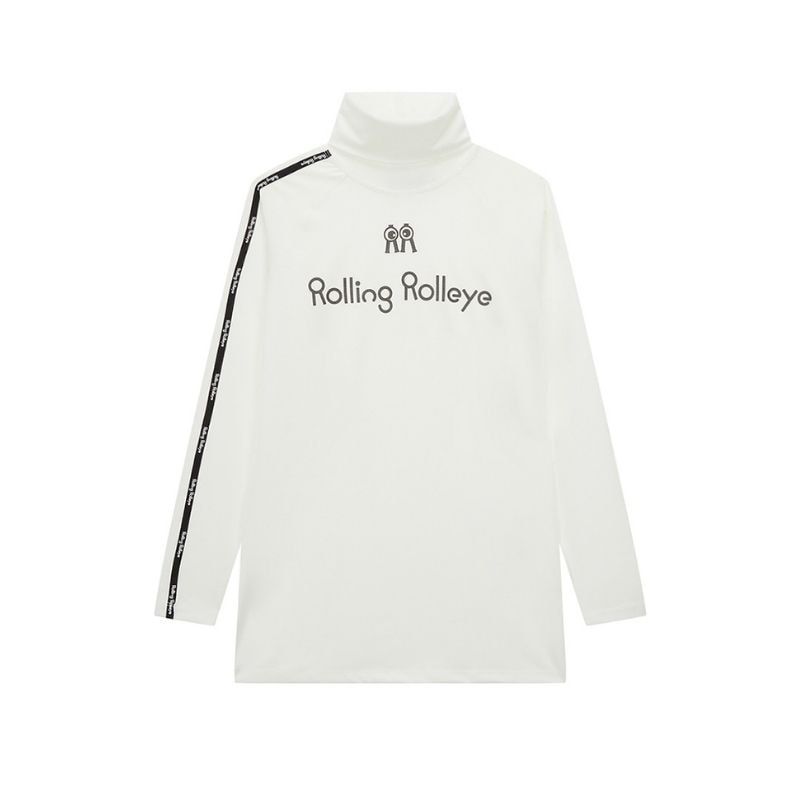 【直送品（買い合わせ不可）】Mサイズ メンズ Rolling Rolleye ライン ハイネック ホワイト　　